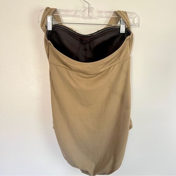 Lands’ End Balloon Bandeau One Piece Swimsuit 6 Molded Cups Gorgeous - Picture 2 of 4